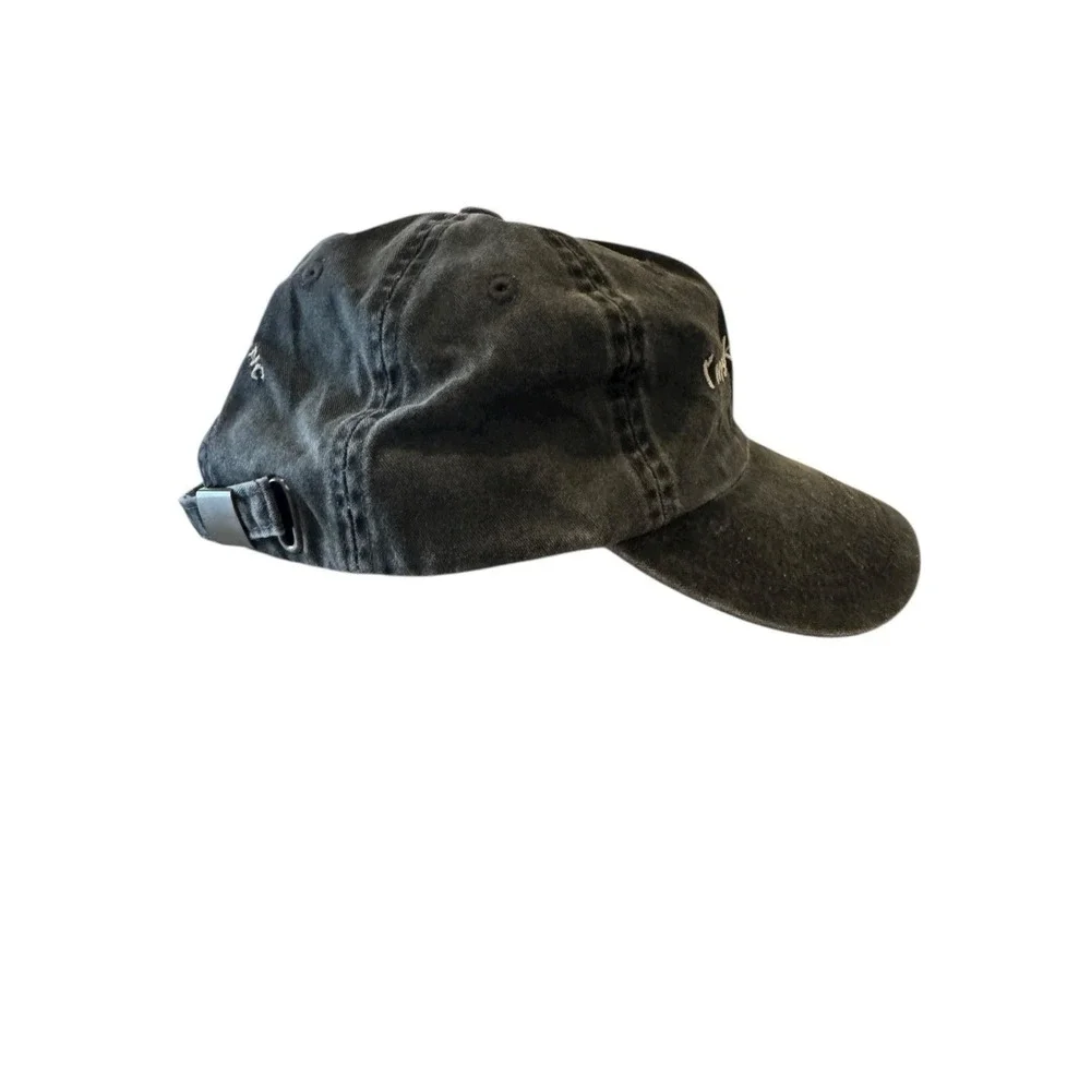 Port Authority Graphic Baseball Cap Gray  OSFM Strapback Logo Stone Washed